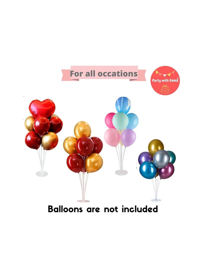 بارتي ويذ إيما 28 "طقم حامل بالون الطاولة المرتفعة لزينة حفلات أعياد الميلاد وديكور الزفاف (2 مجموعات) - Image 2