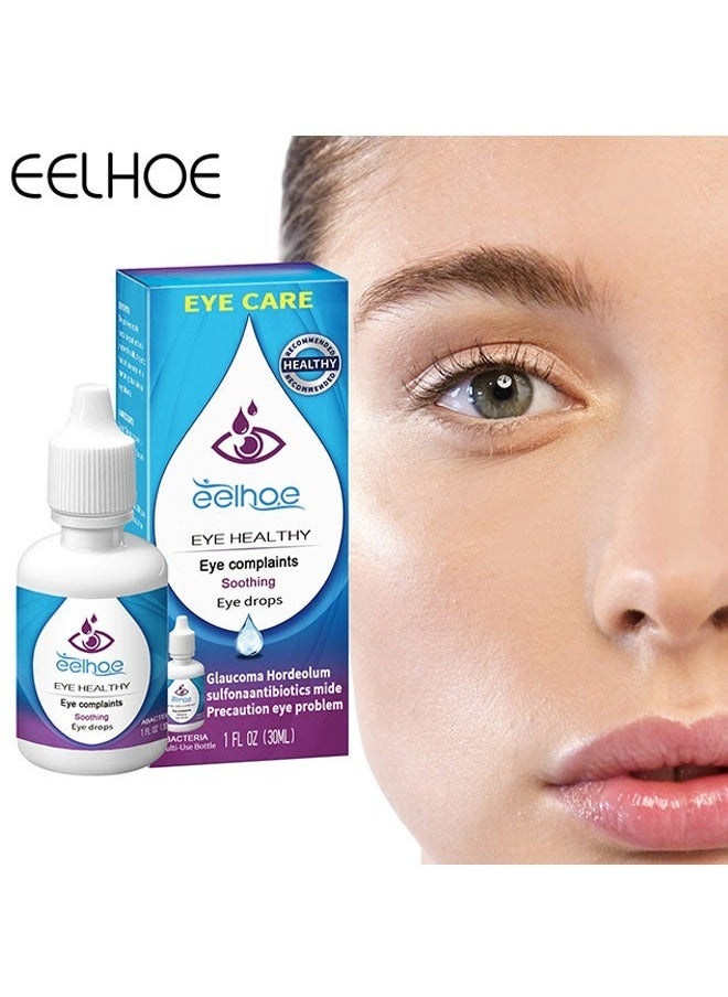 EELHOE - Eye Drops for Dry Eyes, Dry Eye Therapy Lubricant Eyedrops, Provides Long Lasting Relief,Relieves Discomfort Dry Eyes,  Astringent Eye Fatigue, Blurred Vision, 30 mL - Image 1