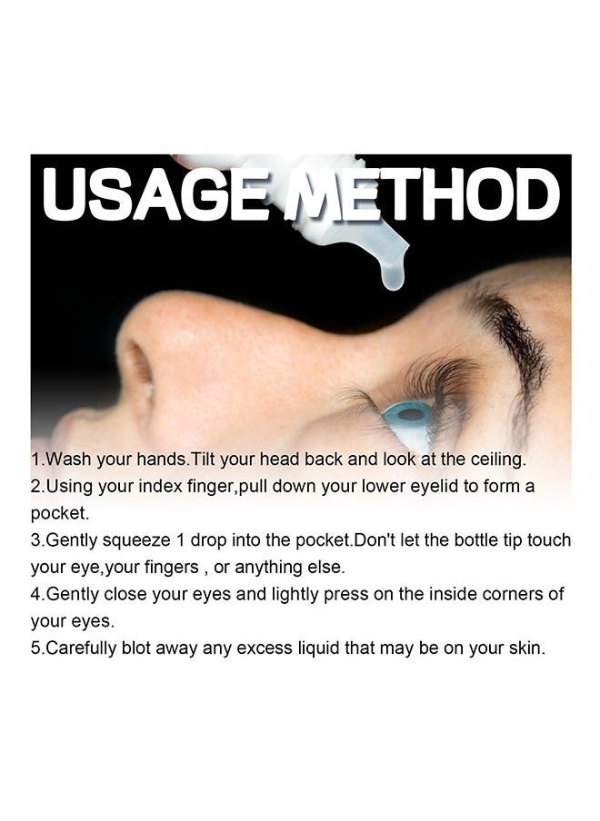 EELHOE - Eye Drops for Dry Eyes, Dry Eye Therapy Lubricant Eyedrops, Provides Long Lasting Relief,Relieves Discomfort Dry Eyes,  Astringent Eye Fatigue, Blurred Vision, 30 mL - Image 1