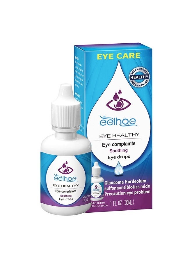 EELHOE - Eye Drops for Dry Eyes, Dry Eye Therapy Lubricant Eyedrops, Provides Long Lasting Relief,Relieves Discomfort Dry Eyes,  Astringent Eye Fatigue, Blurred Vision, 30 mL - Image 1