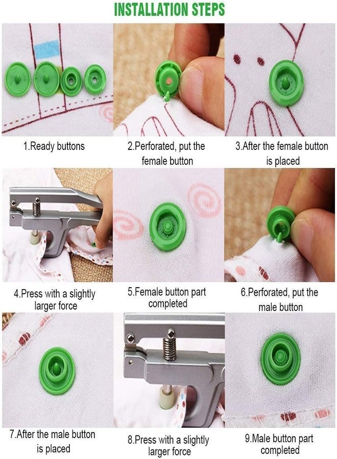 BetterJonny 200 Sets T5 Resin Plastic Snaps, BetterJonny Size 20 Glossy Round Resin Plastic Buttons Fasteners for Cloth Crafts Towels DIY (White, Black) - Image 2