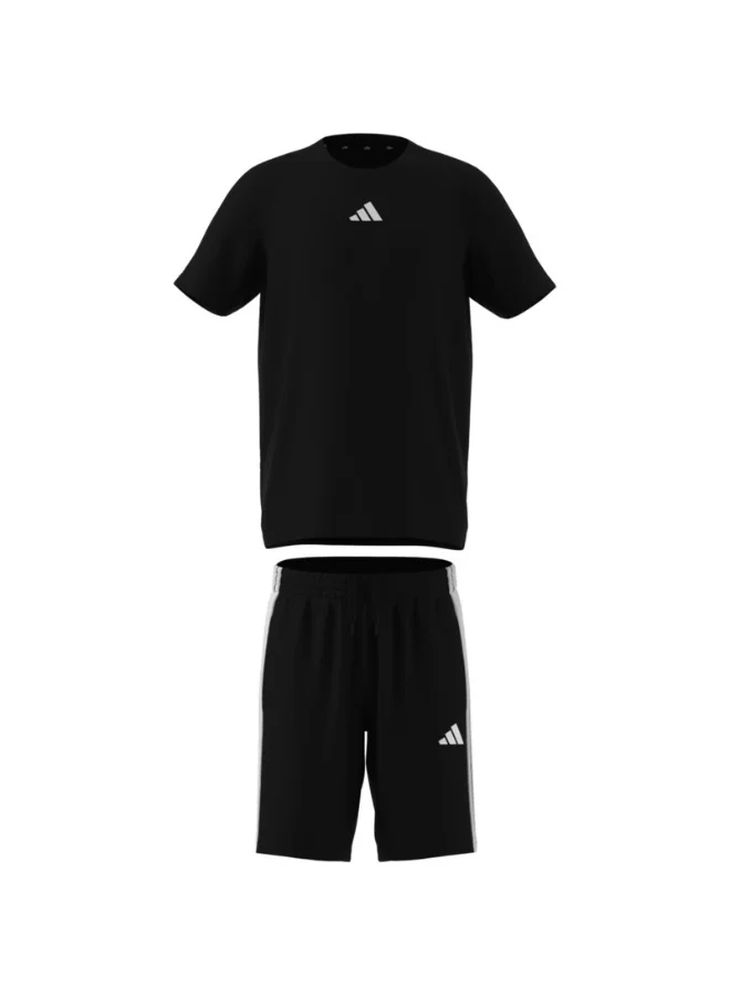Adidas J Tr-Es 3S Set Black Training Suits For Junior 5-6Y