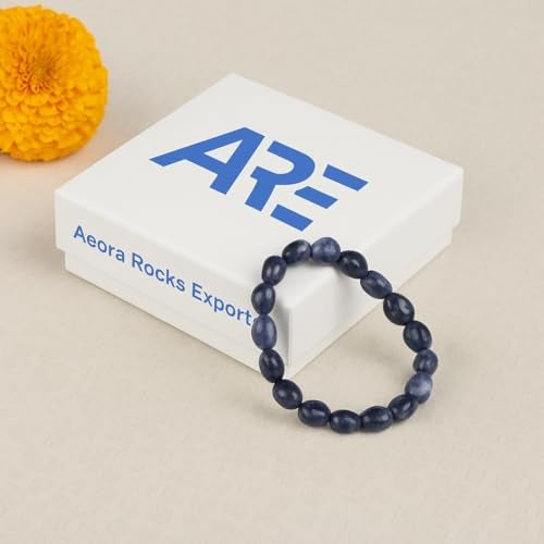 ARE - Aeora Rocks : Iolite Tumbled Bracelet for Chakra Alignment, Energy Balance, and Spiritual Growth - for Men and Women - Image 4
