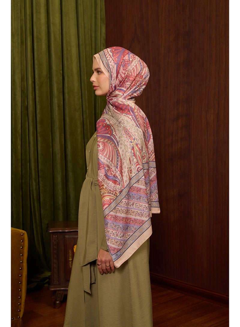 Marrakech Soft Cotton-Blend Hijab Shawl - Fuschia - Image 3
