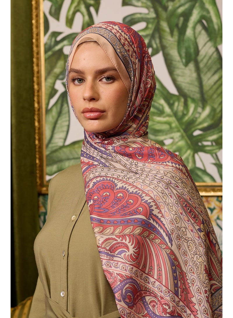 Marrakech Soft Cotton-Blend Hijab Shawl - Fuschia - Image 2