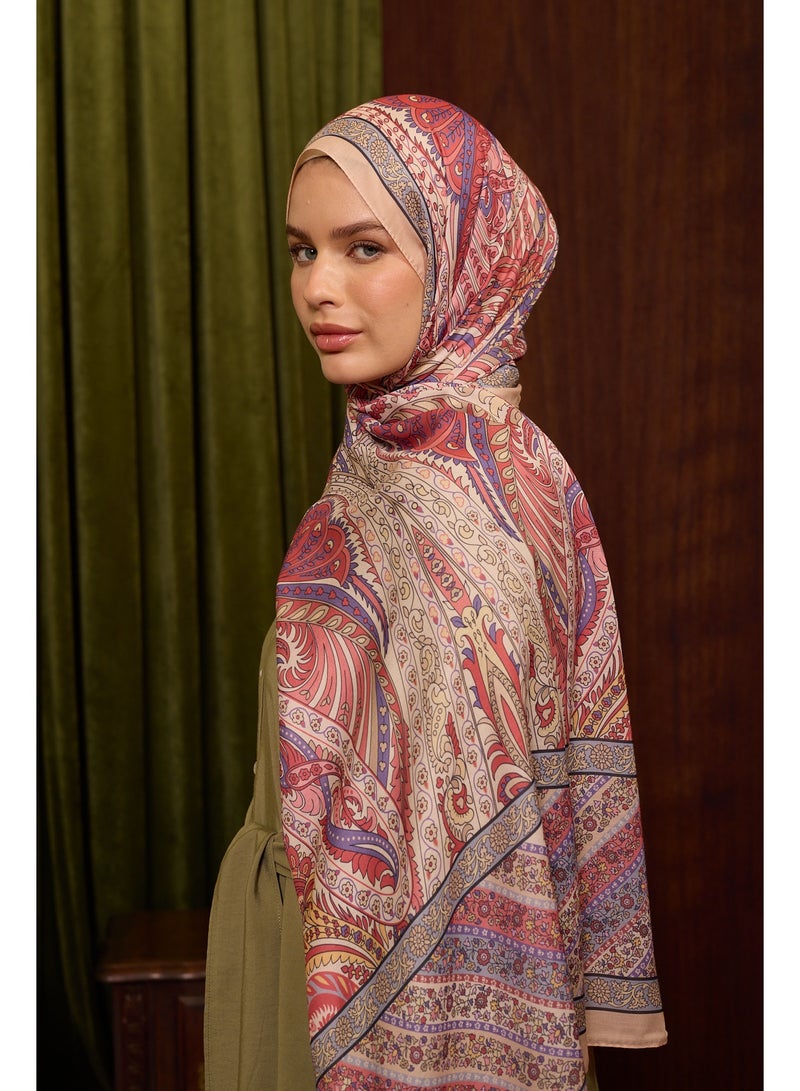Marrakech Soft Cotton-Blend Hijab Shawl - Fuschia - Image 1