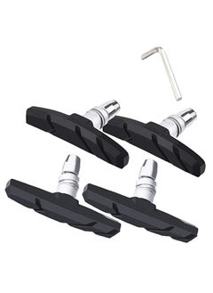 SYOSI No Noise No Skid Bike Brakes Pads Set, Professional Mountain and Road Bicycle V-Brake Pads, 70mm for Cruiser MTB Mountain Bicycle Universal V-Brake Blocks with Hex Nut and Shims  - Image 1