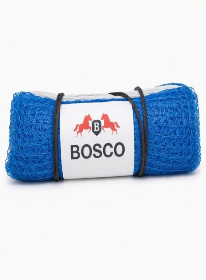 BOSCO Badminton Net Blue, sutable for Outdoor and Indoor, Waterproof and Nylon Material, Four Side Tape, Full Size 2.5x20 Easy to Setup and Carry. - Image 1