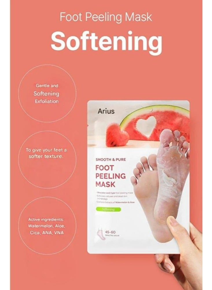 Ariul Smooth & Pure Watermelon Foot Peeling & Softening Mask – 34g - Image 3