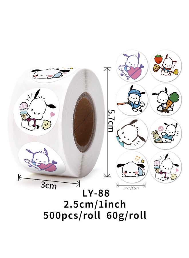 Liyuan Stickers Children's Women's Cute Sanrio Seal Stickers Student Goo Card Hand Account Material Roll Stickers Reward For Teachers - Image 1
