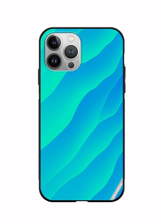 VR CREATIVE Protective Case Cover For Apple iPhone 11 Pro Max Blue Abstract2 Design Multicolour - Image 1
