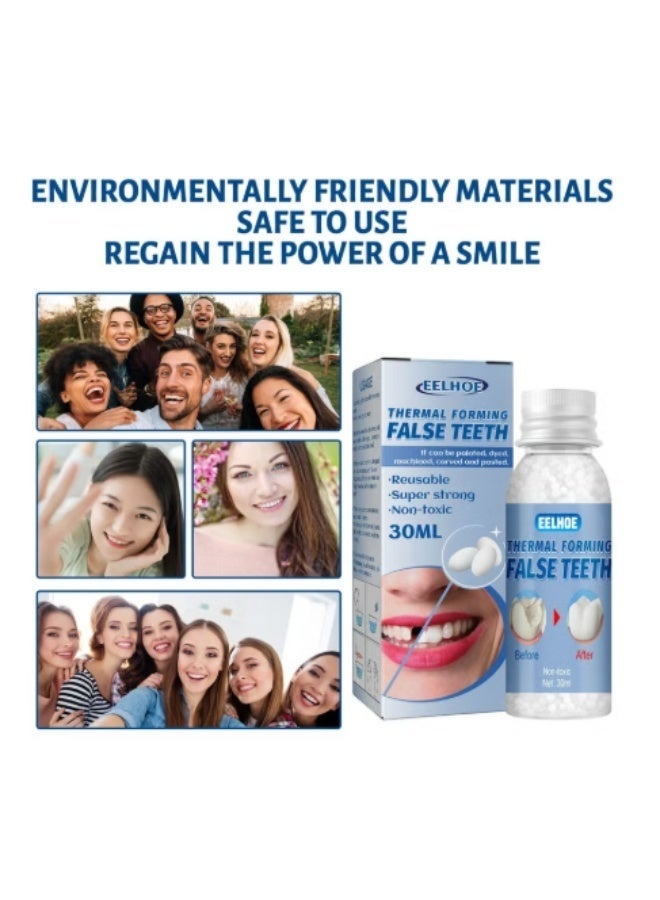 EELHOE 2Pcs  Thermal Forming False Teeth Tooth Repair Kit Tooth Repair Granules for Missing and Broken Tooth Temporary Teeth Filling Repair Kit temporarily filling - Image 3