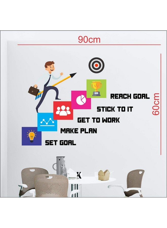 StickMe 'Career - Reach Goal - Office Inspirational Motivation Wall Sticker ' -SM717 (Multi Colour, Vinyl - 90cm X 60 cm) - Image 4