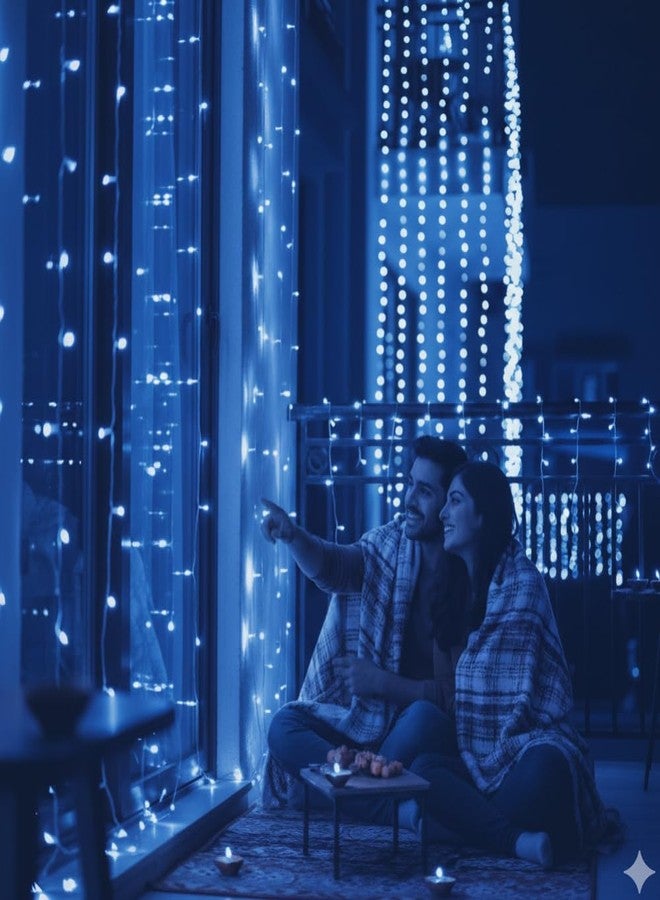 ATULUX 180 LEDs – 21M Blue Fairy Lights with 8 Magical Lighting Modes | Waterproof Decorative String Light | Waterfall Curtain Light for Indoor & Outdoor Use (Pack of 1) - Image 3