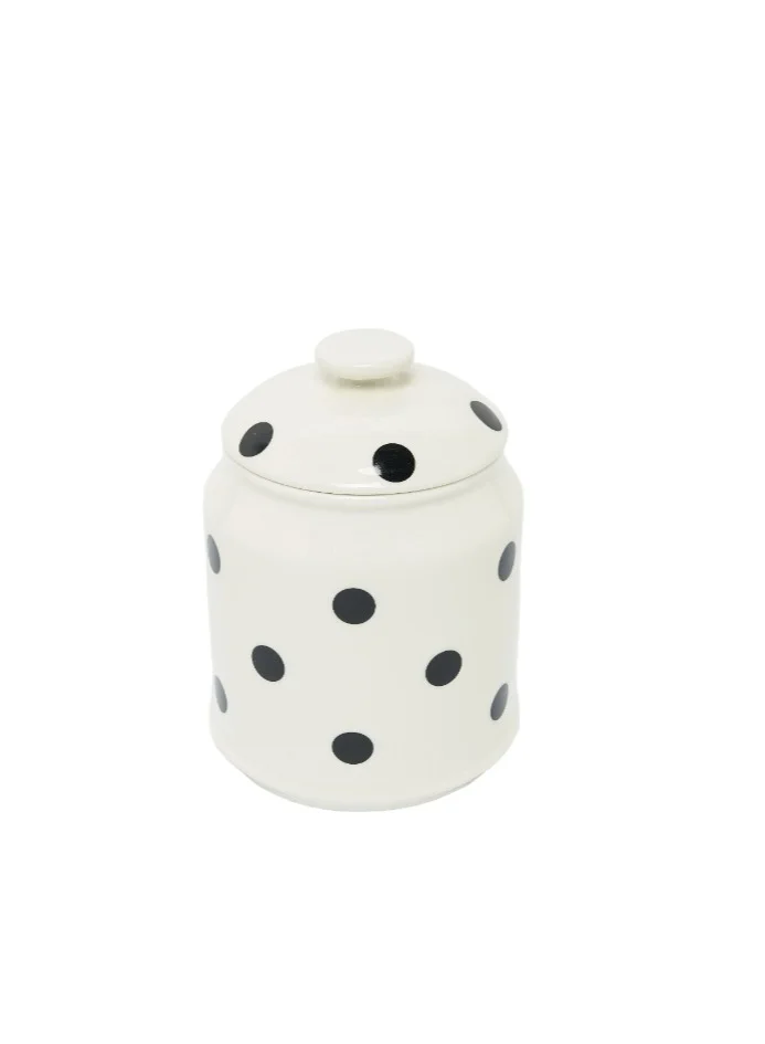 Prickly Pear Prickly Pear Dotty Ceramic Storage Jar for Kitchen, Pantry, and Home Organization
