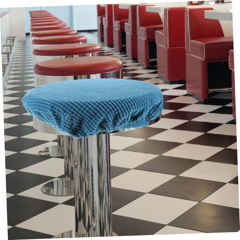VOSAREA Chaise Lounge Indoor Stool Dining Chair Cover Cover Round bar Stool Cover Protector Cushions Cover for Home Office bar White Chair Covers resturant Chair Cushion Outdoor Chair Cushions - Image 5