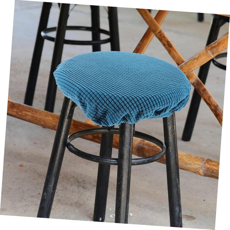 VOSAREA Chaise Lounge Indoor Stool Dining Chair Cover Cover Round bar Stool Cover Protector Cushions Cover for Home Office bar White Chair Covers resturant Chair Cushion Outdoor Chair Cushions - Image 4
