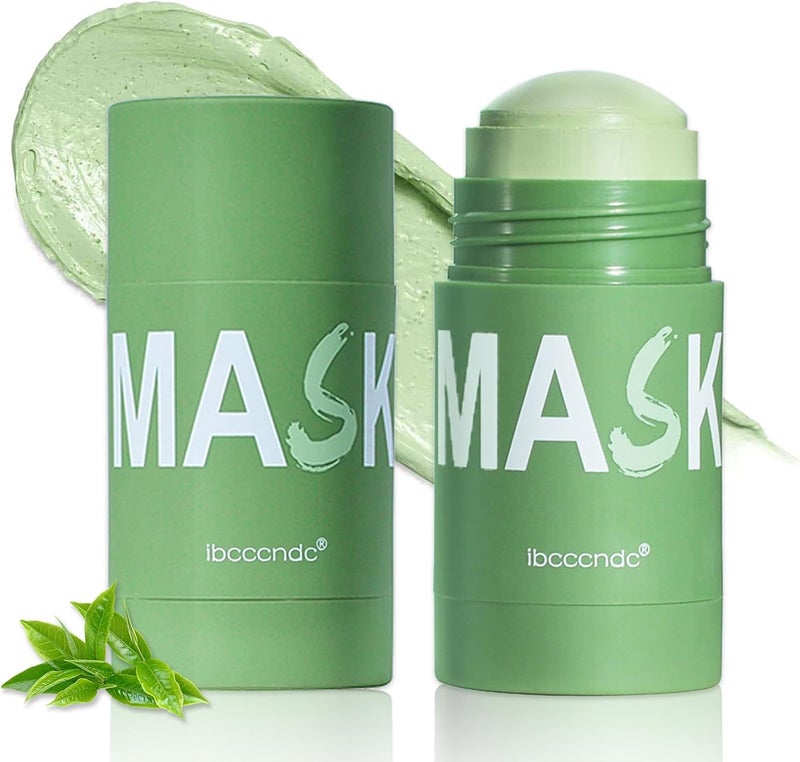 Green Tea Mask Stick Green Tea Deep Cleanse MaskBlackhead Remover With Green Tea Extract Deep Cleansing and Moisturizing Oil Control Pore Shrinking Suitable for Women and Men 2 Pcs
