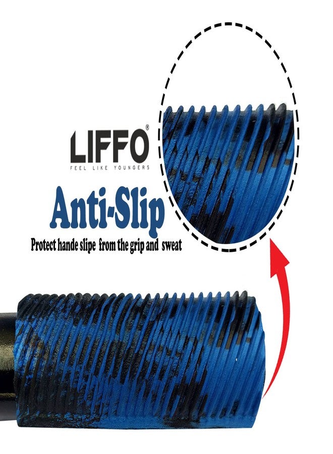 Liffo® Steel Pull Up Chin up Bar, Steel Chin Up, Sangal Rod with Chain Hanging Rod ChinUp Bar, Height Increaser and Pull Exercise with Heavy Duty Chain 5FT (Blue) - Image 3