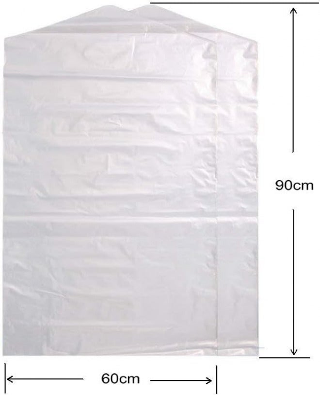 Fangkun 100 Pack Garment Bag Transparent Clothing Dust Cover Dustproof Hanging Clothes Suit Dress Jacket Cover for Dry Cleaner, Home Storage,Travel, Clothes Storage Closet,23.6 x 35.4 inches - Image 5