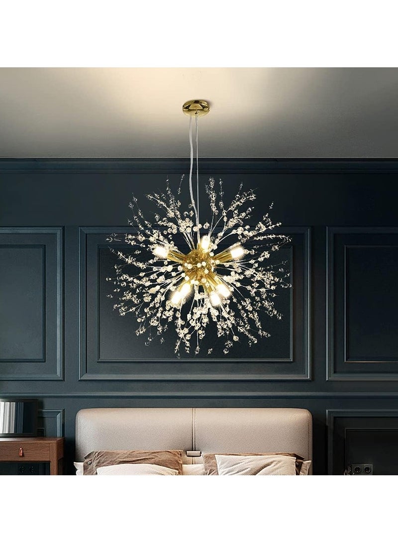 8 Light Modern Chandelier Firework Sputnik Dandelion Crystal Chandeliers - Image 3