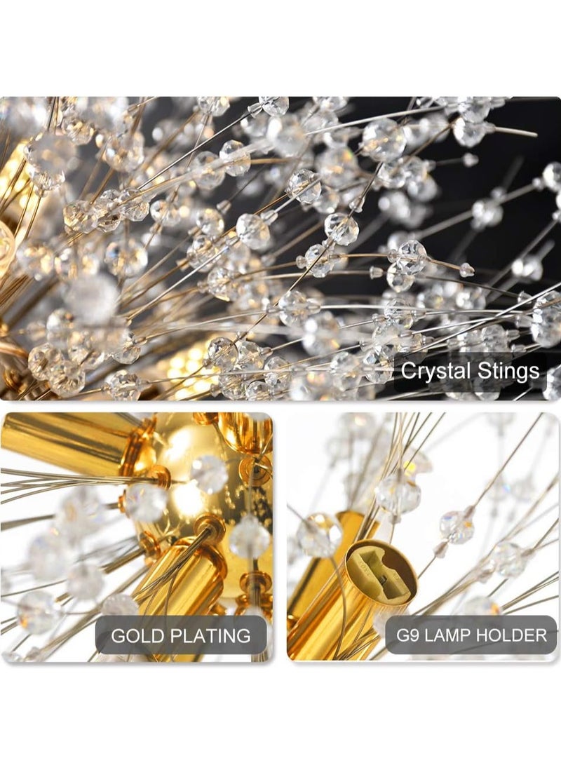 8 Light Modern Chandelier Firework Sputnik Dandelion Crystal Chandeliers - Image 4
