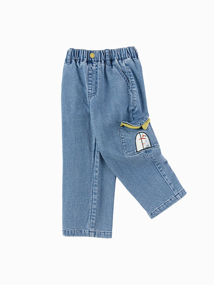 بالابالا بنطلون رياضي بتطريز للأولاد - Image 1