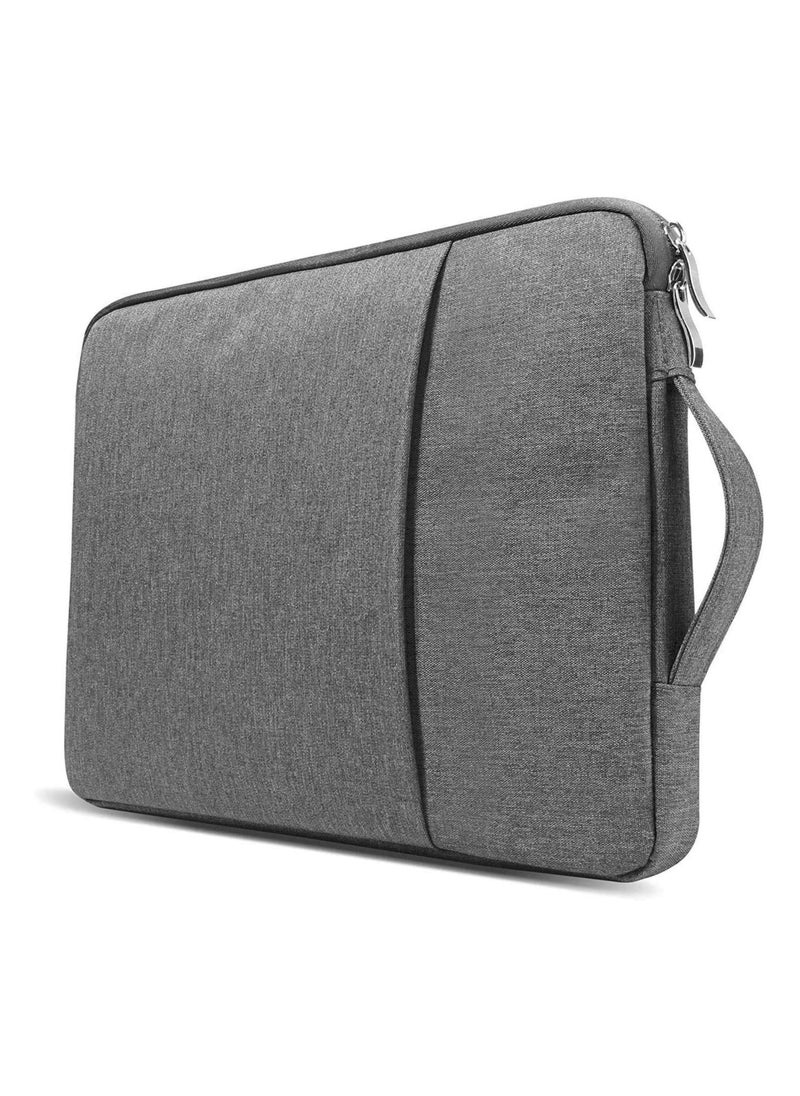 Generic Laptop Sleeve Bag Compatible With MacBook Air 13 inch A2337 M1 A2179 A1932 2018-2022/Pro 13 M2 M1 A2338 A2251 A2289 A2159 A1989 A1706 A1708 Polyester Vertical Case With Pocket Grey  - Image 2