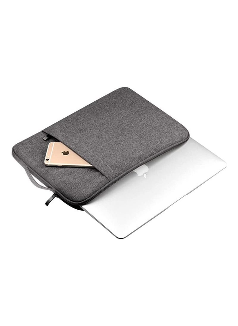 Generic Laptop Sleeve Bag Compatible With MacBook Air 13 inch A2337 M1 A2179 A1932 2018-2022/Pro 13 M2 M1 A2338 A2251 A2289 A2159 A1989 A1706 A1708 Polyester Vertical Case With Pocket Grey  - Image 4