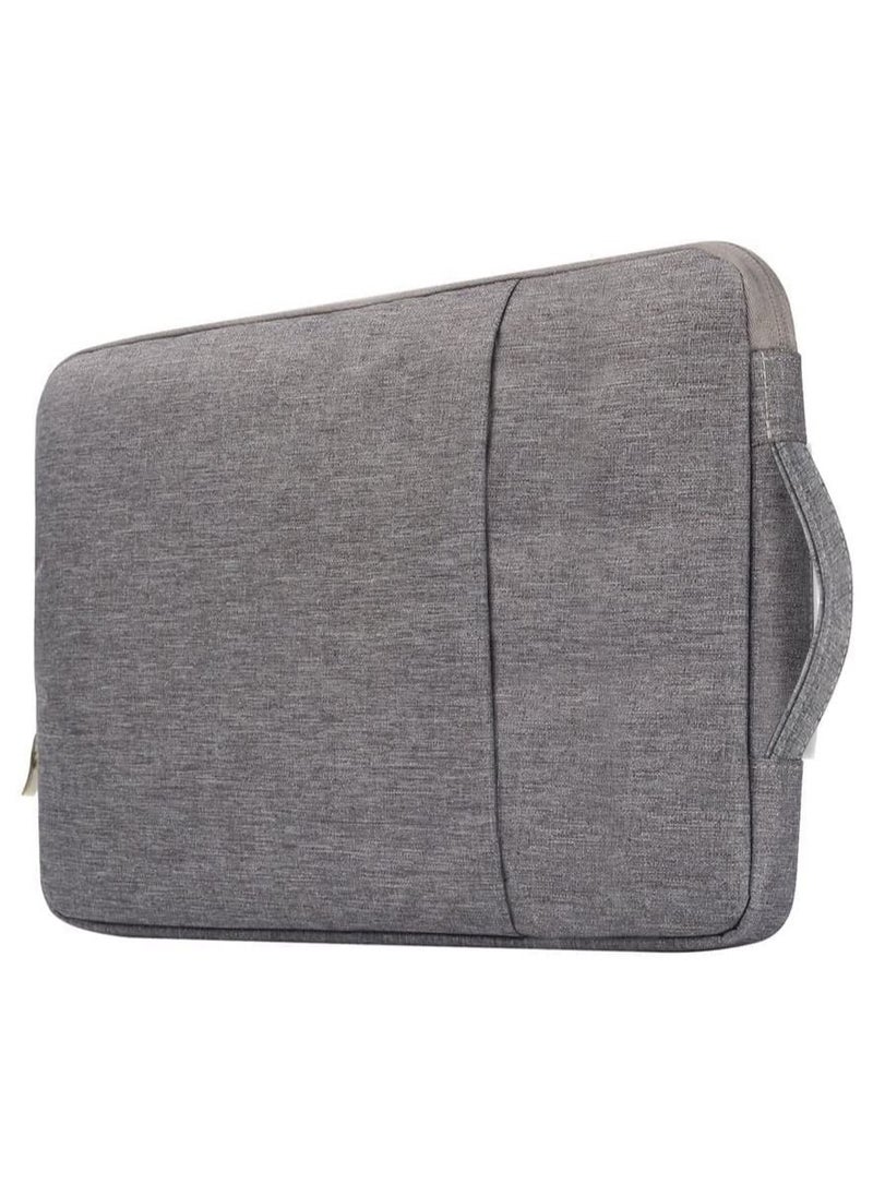 Generic Laptop Sleeve Bag Compatible With MacBook Air 13 inch A2337 M1 A2179 A1932 2018-2022/Pro 13 M2 M1 A2338 A2251 A2289 A2159 A1989 A1706 A1708 Polyester Vertical Case With Pocket Grey  - Image 1