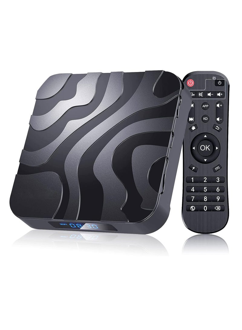 Barakah Android TV Box 12.0, MAX Android box 4K 6K 4GB RAM 32GB ROM with H618 Quad-Core CPU, Android TV Boxes Support 4K 6K 3D 2.4G/5G Dual WiFi 100M Ethernet Bluetooth 4.0 Smart TV Box Android 2024 - Image 1