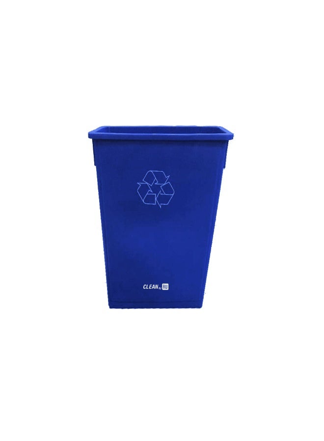 Restaurantware RW Clean 23 Gallon Trash Can, 1 Slim Trash Bin - Lid Sold Separately, Commercial, Blue Plastic Waste Basket, Heavy-Duty, Slim Design For Bathroom, Kitchen, Outdoor Waste - Image 1