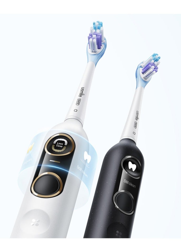 يو سمايل فرشاة أسنان كهربائية يوسمايل سونيك مع شاشة ذكية وإرشاد فوري – تنظيف عميق بتردد يصل إلى 38,000 ذبذبة في الدقيقة، 4 أوضاع تنظيف (ذكي، نظيف، تبييض، ناعم)، حساس ضغط لحماية اللثة، بطارية ليثيوم تدوم استعمالها حتى 6 أشهر بشحن USB-C، مقاومة للماء ، شاشة تُوضّح الأماكن الفائتة لإزالة البلاك بالكامل - Image 3