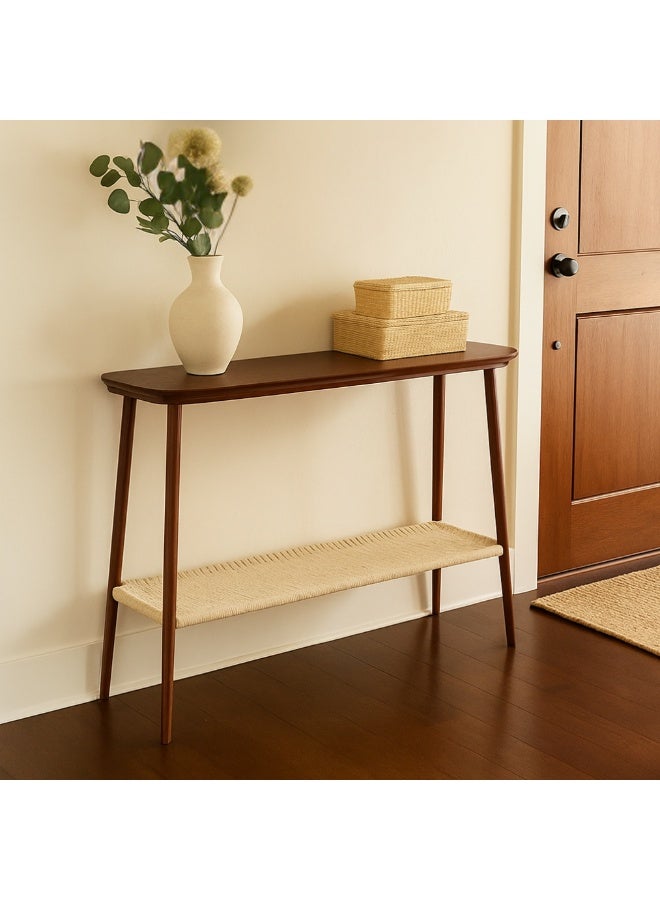 PixelsFurniture Pixels Furniture Console Table, Entryway with Wood Top and Metal Ends, Versatile - Image 1