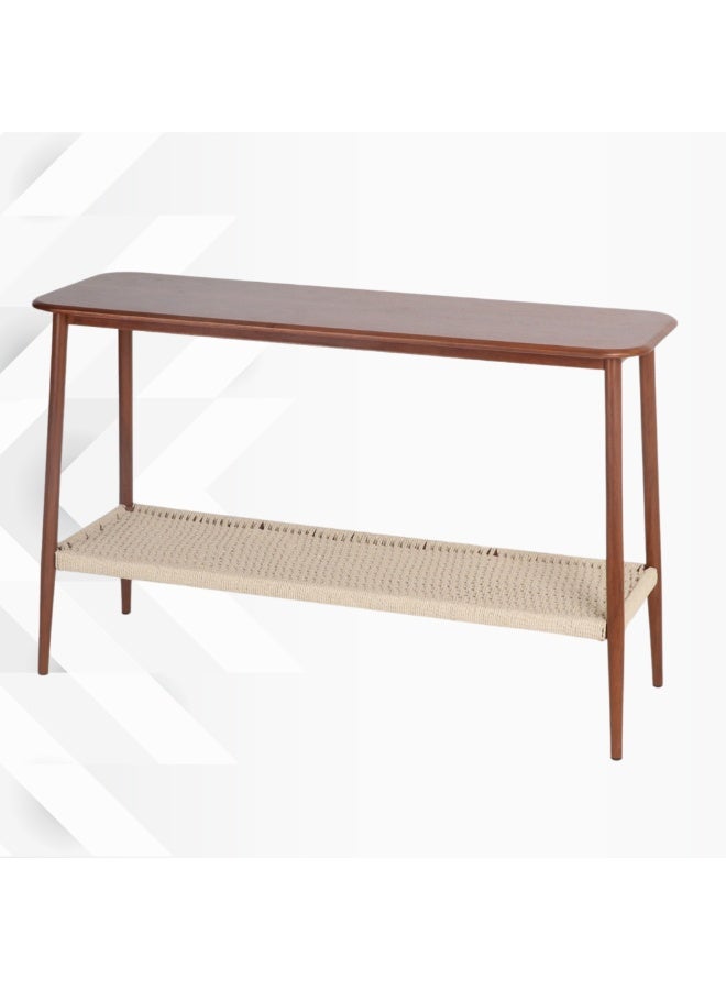 PixelsFurniture Pixels Furniture Console Table, Entryway with Wood Top and Metal Ends, Versatile - Image 3