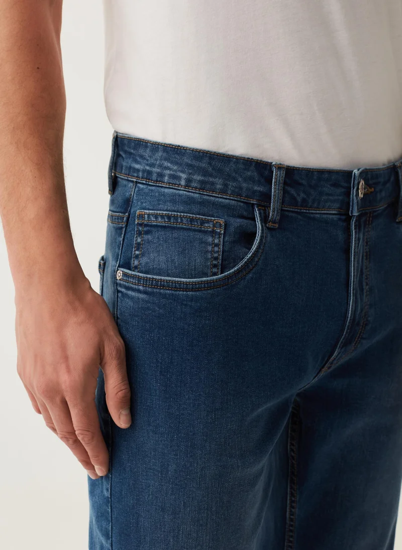 Ovs Regular-fit jeans with cross-hatch weave