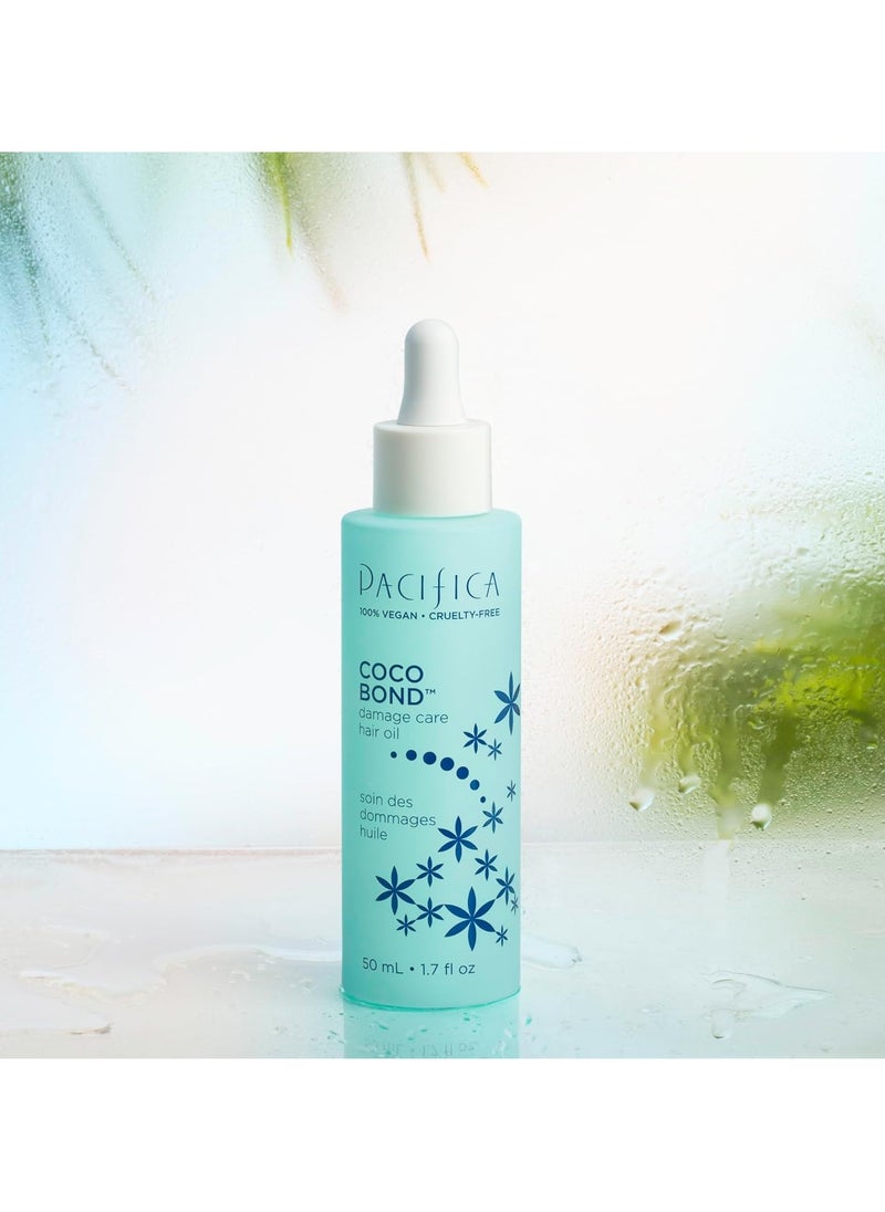 Pacifica - Pacifica Beauty, Coco Bond Hair Oil, Tame Flyaways, Overnight Treatment with Vitamins, Peptides, Moisturizing Repair for Glossy, Smooth, Silicone-Free, Vegan Hair - Image 1