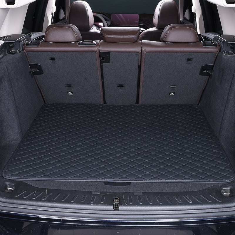 1pc Universal Car Trunk Mat Embroidered Pu Leather Cargo Liner Black Red 100x75cm 39 3x29 48in For Hatchback Sedan Suv Models - Image 4