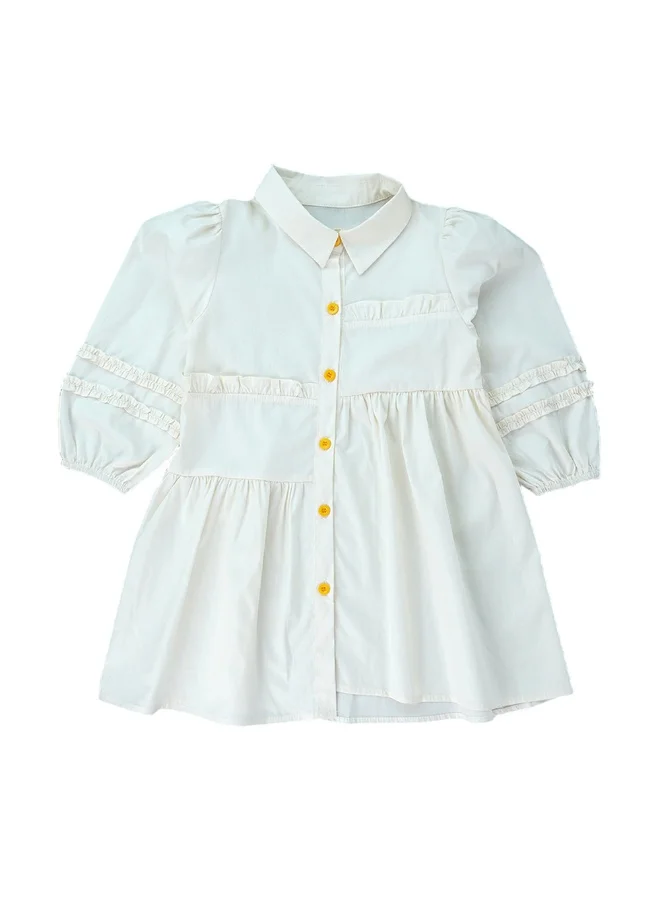 ليتل سربرايز بوكس Cream Sunflower Style Smart Casual and Partywear for Girls