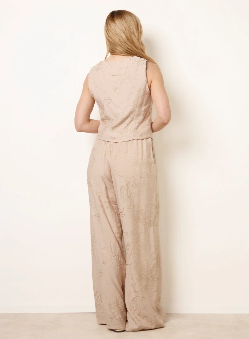 بلو فانيلا Embroidered Pattern Co-Ord Set