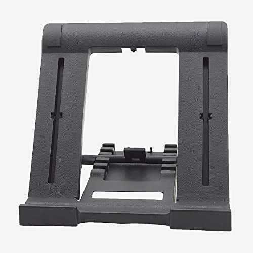 KACA Portable Tabletop Tablet Stand Mobile Holder, Desktop Stand, Cradle, Dock for iPad, Smartphone, Kindle, E-Reader, Fully Foldable, Adjustable Angle, Black - Image 1