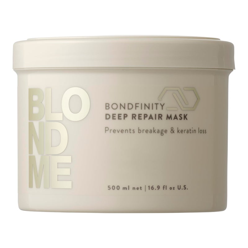 BlondMe Bondfinity Deep Repair Mask for Blonde Hair, 16.9 Fl Oz | Intensive Hair Treatment | Strengthens, Repairs, & Prevents Breakage|For Blonde, Lightened, & Grey Hair - Image 1