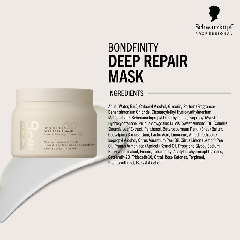 BlondMe Bondfinity Deep Repair Mask for Blonde Hair, 16.9 Fl Oz | Intensive Hair Treatment | Strengthens, Repairs, & Prevents Breakage|For Blonde, Lightened, & Grey Hair - Image 3