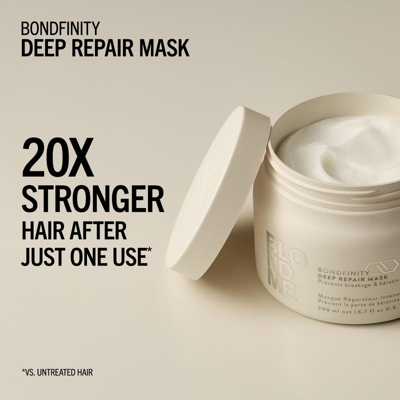BlondMe Bondfinity Deep Repair Mask for Blonde Hair, 16.9 Fl Oz | Intensive Hair Treatment | Strengthens, Repairs, & Prevents Breakage|For Blonde, Lightened, & Grey Hair - Image 5