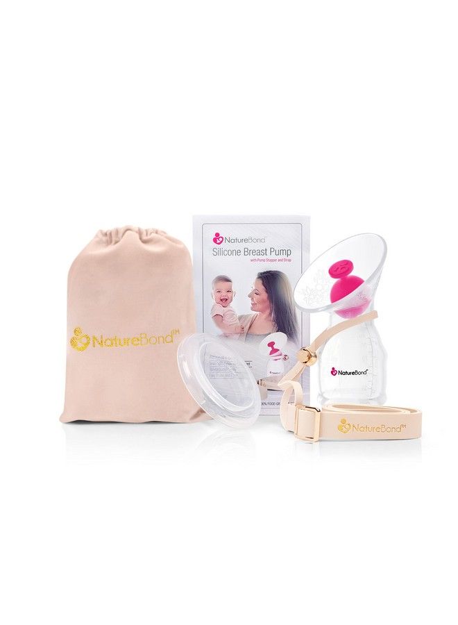 NatureBond Silicone Breast Pump With Lid Stopper Strap Pouch. Breastfeeding Essential Premium Set. 3.4Oz 100Ml - Image 2