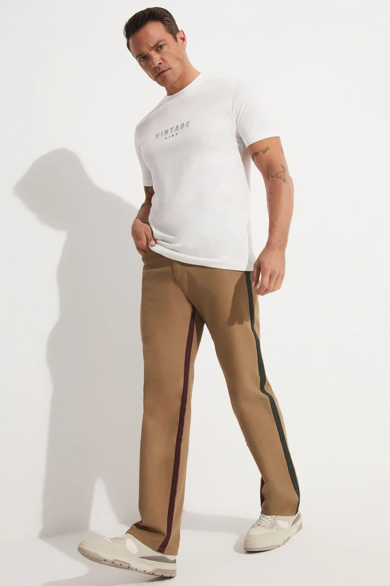 JUNE Men's Regular Fit Printed Crew Neck T-Shirt