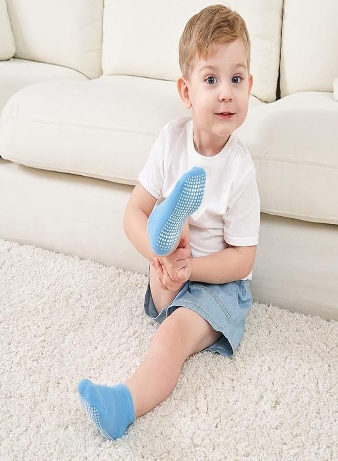 Closecret Non Slip Grip Ankle Baby Socks 6 Pack for Toddler Boys and Girls Kids,Infant Cute Cotton Baby Socks (4-5 Year ankle skid 6 B) - Image 3