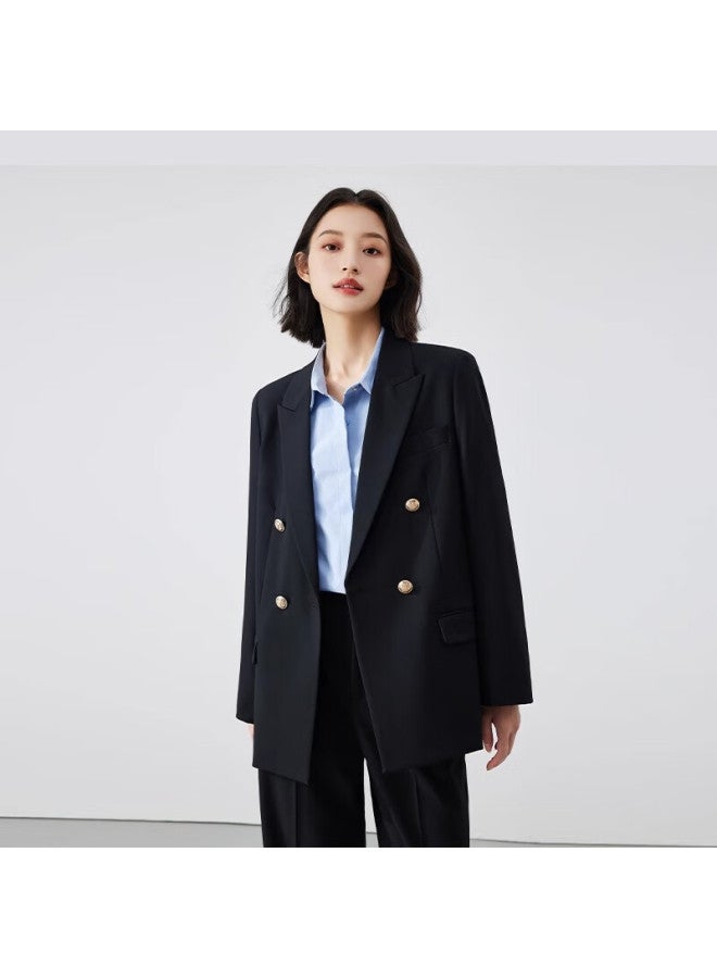 Lady Bird Bodexiaojie Black Suit Set For Women, Elegant Formal Wear, Professional Attire For Business, College Students' Interview Suits And Blazers - Image 1