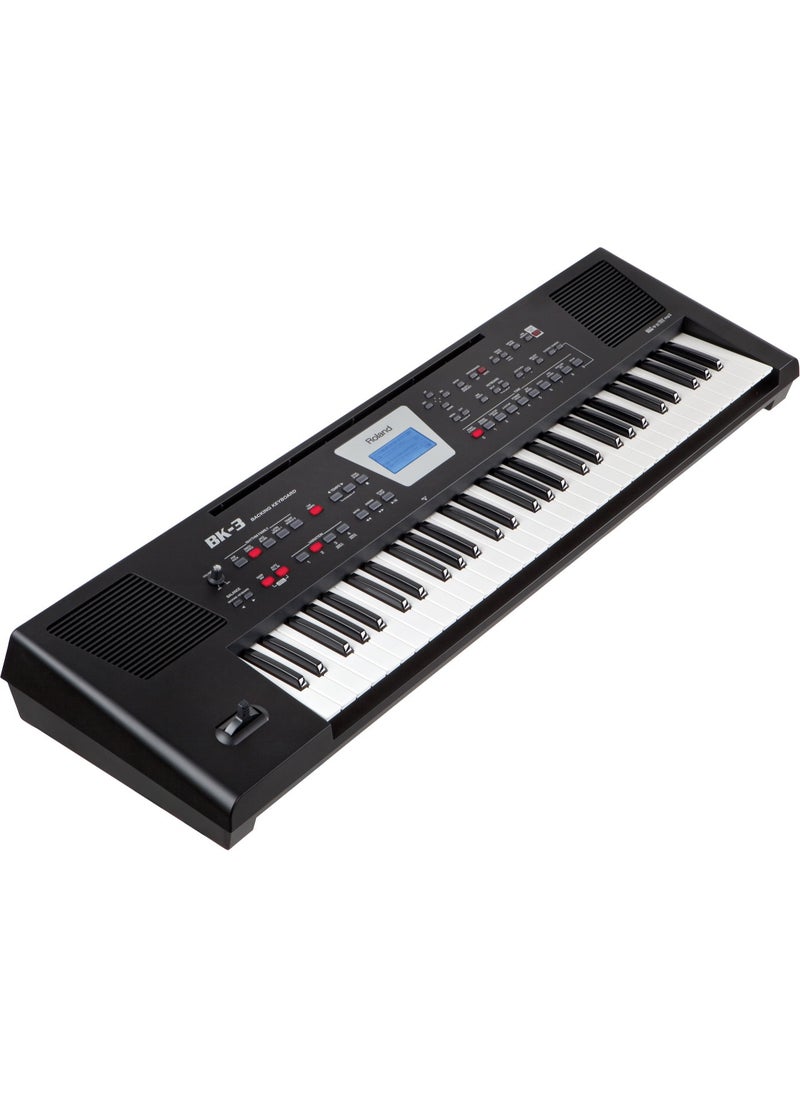 Roland BK-3 61-Key Backing Keyboard – Auto-Accompaniment with 850+ Tones, 250 Rhythms, and USB Recording  - Image 1