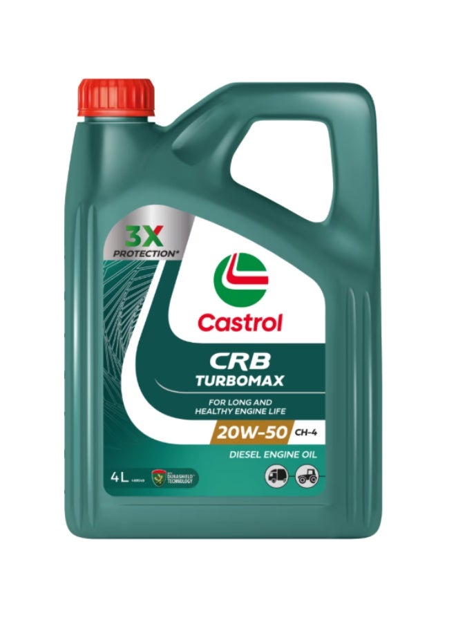Castrol CRB TurboMax 20W-50 CH-4 diesel engine oil, 4-liter pack *4